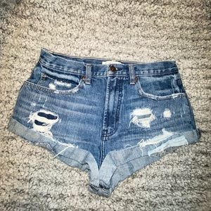 Abercrombie & Fitch High Waisted Jean Shorts